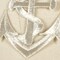 3" Nautical Anchor Iron on Patch Embroidered Applique for Jackets and DIY Decor Silver Color